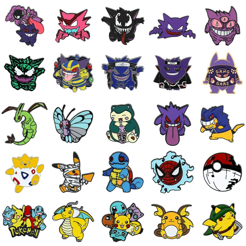 Embroidery Illustration - Japon çizgi filmi anime Pokémon broşu