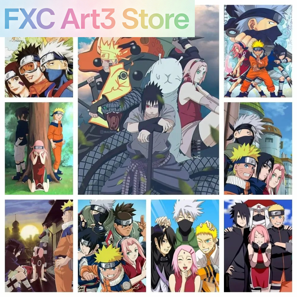 Embroidery Gift Ideas - Çerçevesiz 1 adet Naruto Sınıfı Yedi