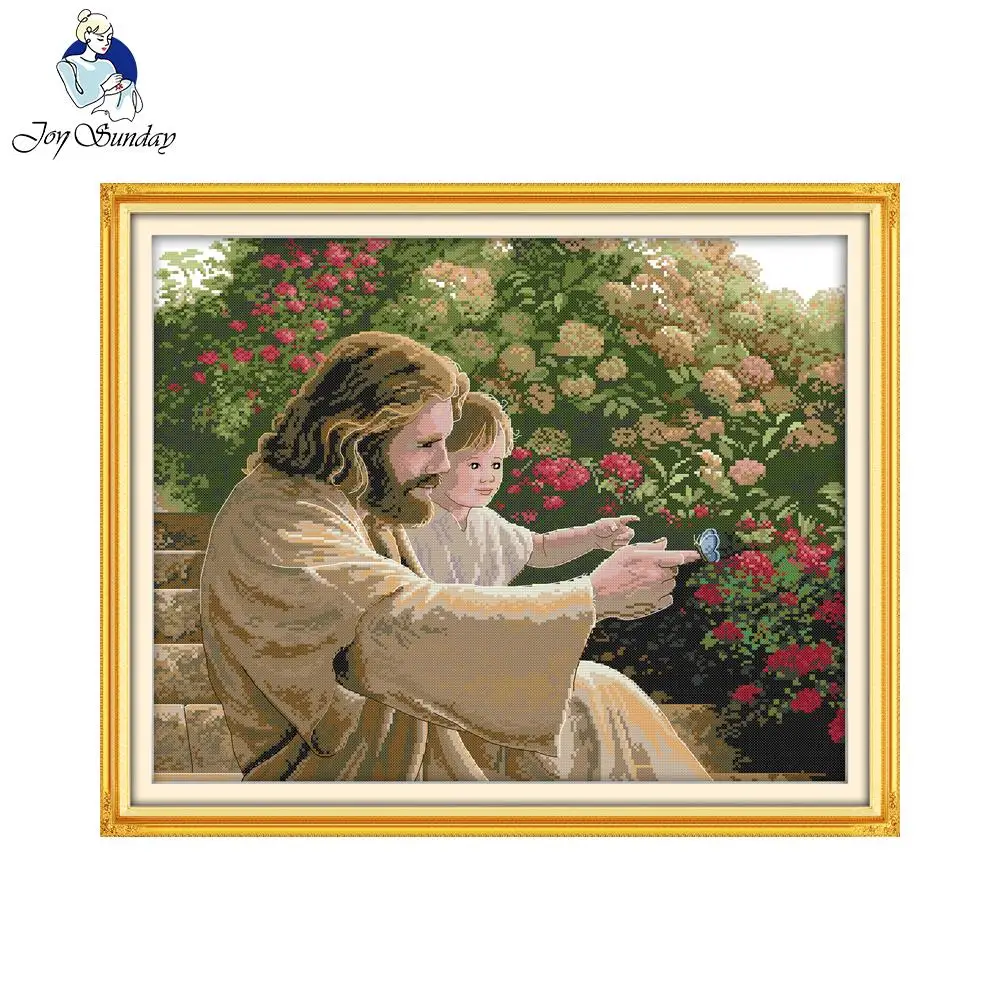 Embroidery Jesus - Sevinç Pazar İsa ve Bir Çocuk