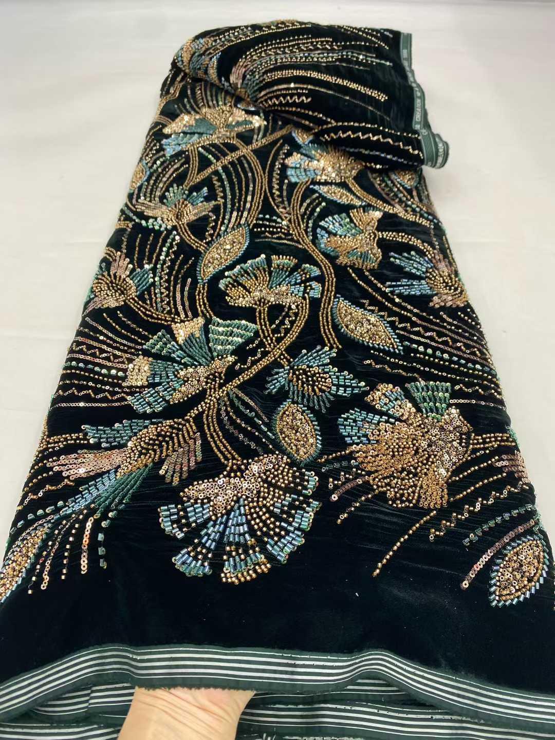 Velvet Fabric Embroidery - 2026 Yeni Gelen Afrika Kadife Dantel