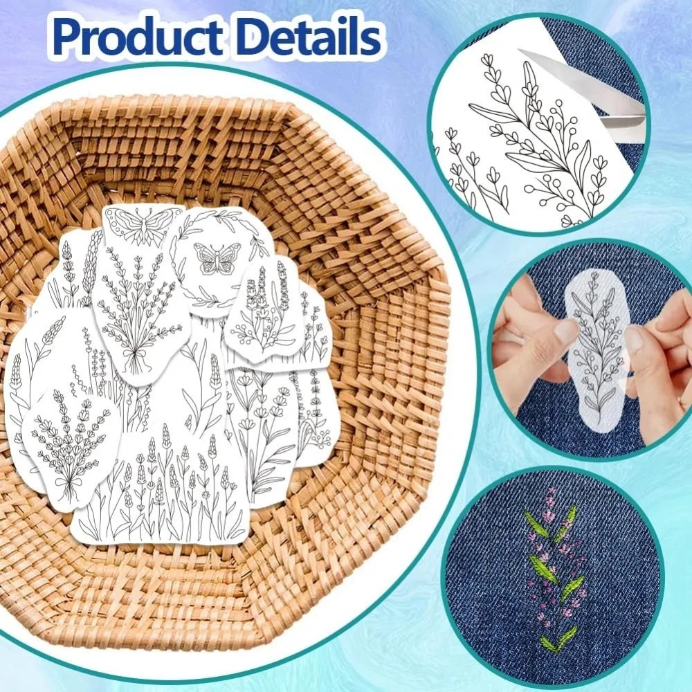 4 sayfa Lavanta Çiçek Kelebek  - Water Soluble Stabilizer incelemesi ve fiyatı