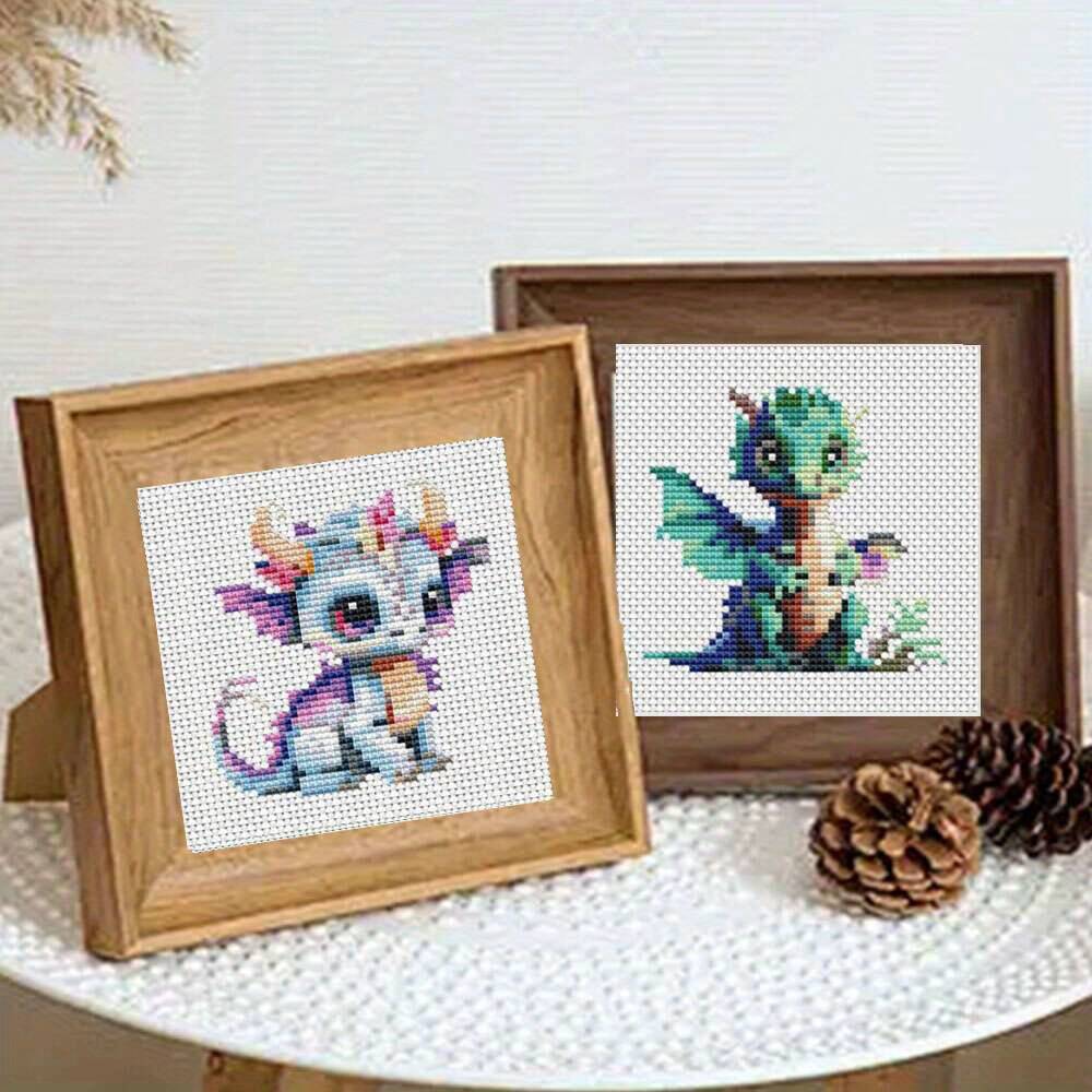 12 adet ejderha çapraz dikiş 1 - Embroidery Tas incelemesi ve fiyatı