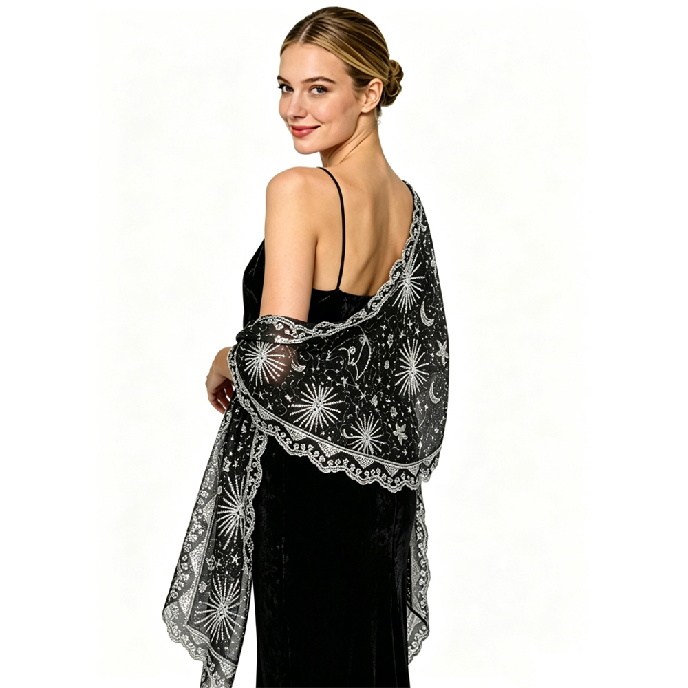 1920'ler Payetli Çiçek Nakışlı - Embroidery Shawl incelemesi ve fiyatı