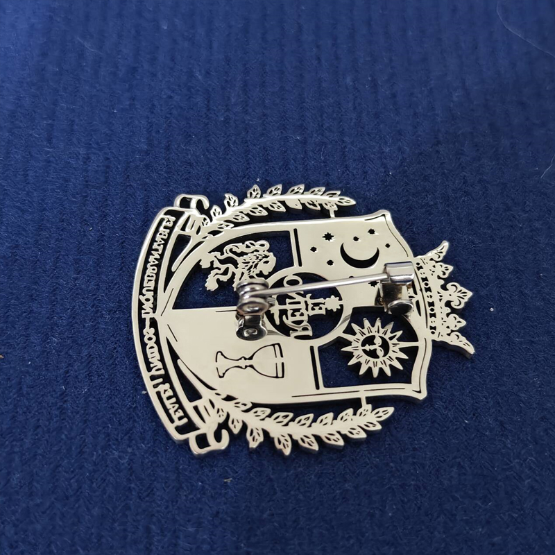 Özel Paslanmaz Çelik Logo Broş - Embroidery Illustration incelemesi ve fiyatı