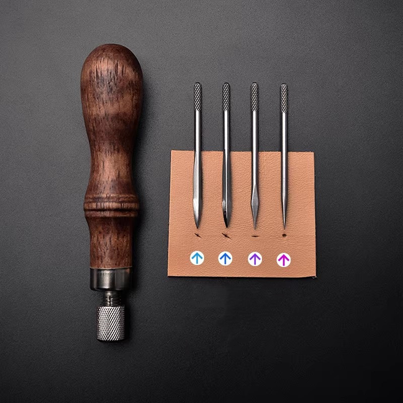Ahşap Saplı 4'ü 1 Arada Deri D - Punch Needle Handle incelemesi ve fiyatı
