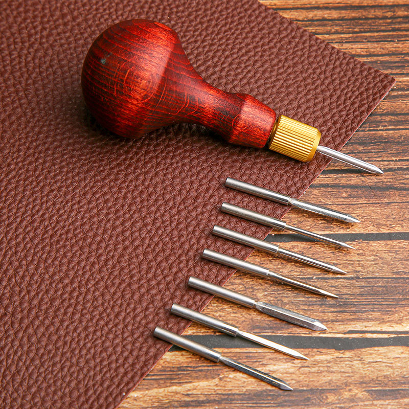 1 takım DIY Deri Yumruk Awl Ah - Punch Needle Handle incelemesi ve fiyatı