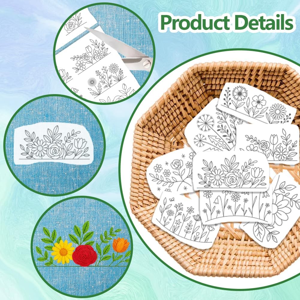Nakış için Çiçek Desenli Suda  - Water Soluble Stabilizer incelemesi ve fiyatı