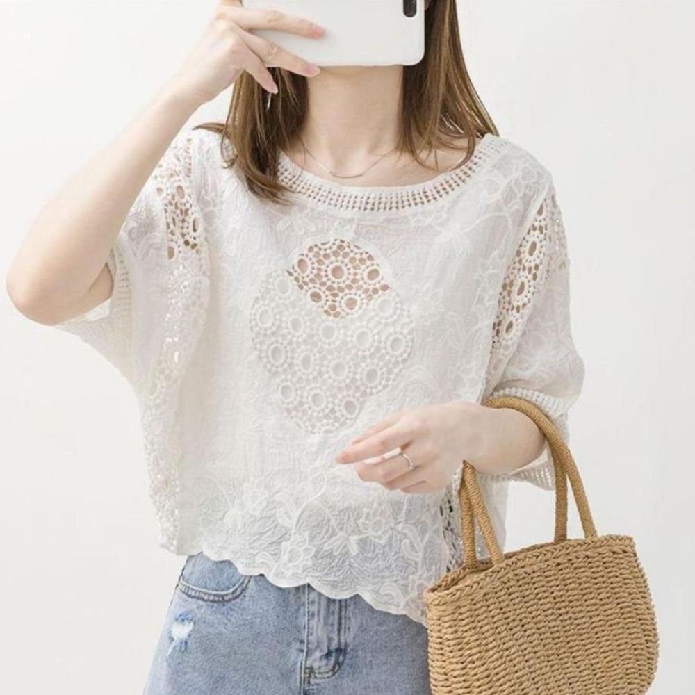 Çiçek Nakışlı Beyaz Ajur Örgü  - Embroidery Shawl incelemesi ve fiyatı