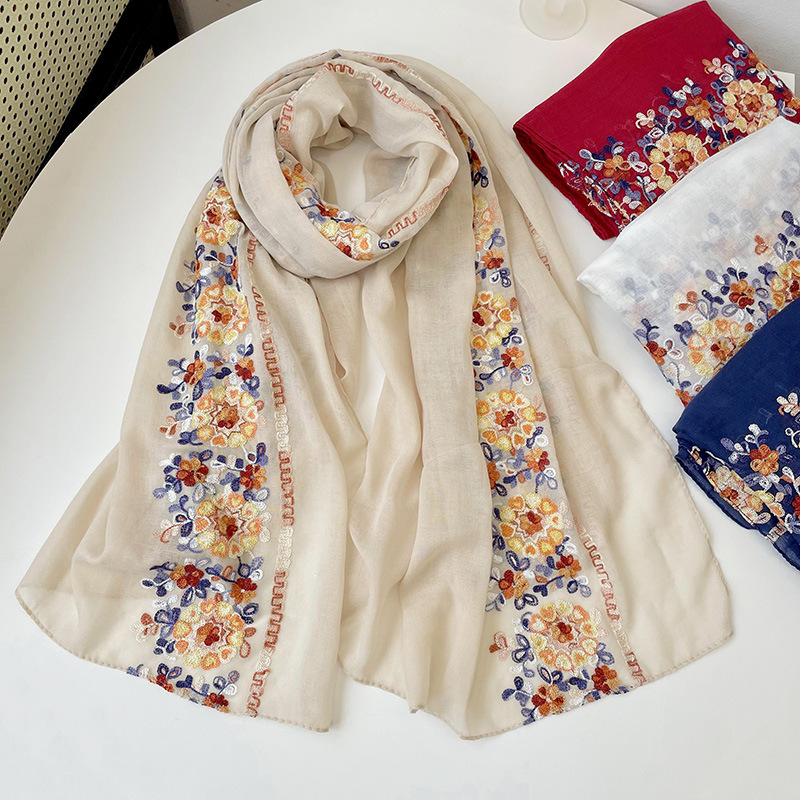 2025 Yeni Yumuşak Pamuk Başört - Embroidery Shawl incelemesi ve fiyatı