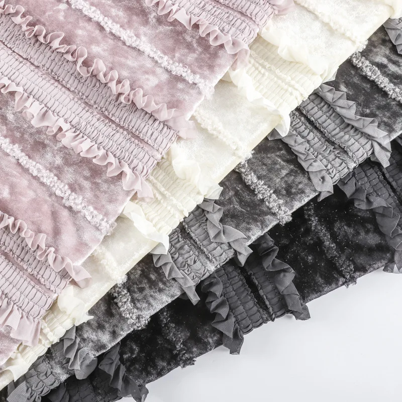 Yeni kadife esnek kumaş, 3D fı - Velvet Fabric Embroidery incelemesi ve fiyatı
