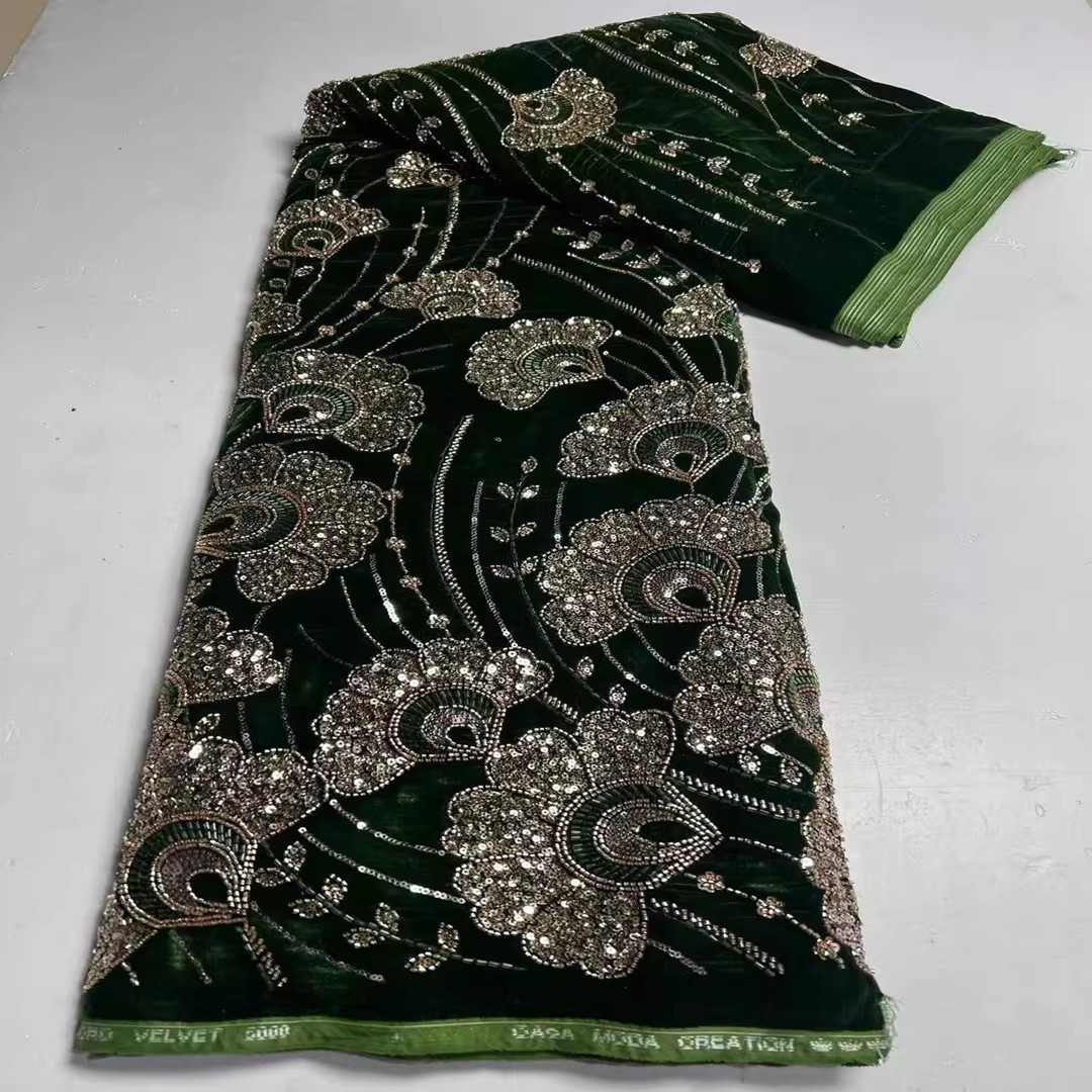 5 yard Yeni kadife kumaş Pul b - Velvet Fabric Embroidery incelemesi ve fiyatı