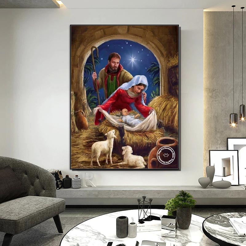 İsa mesih doğan tam elmas boya - Embroidery Jesus incelemesi ve fiyatı