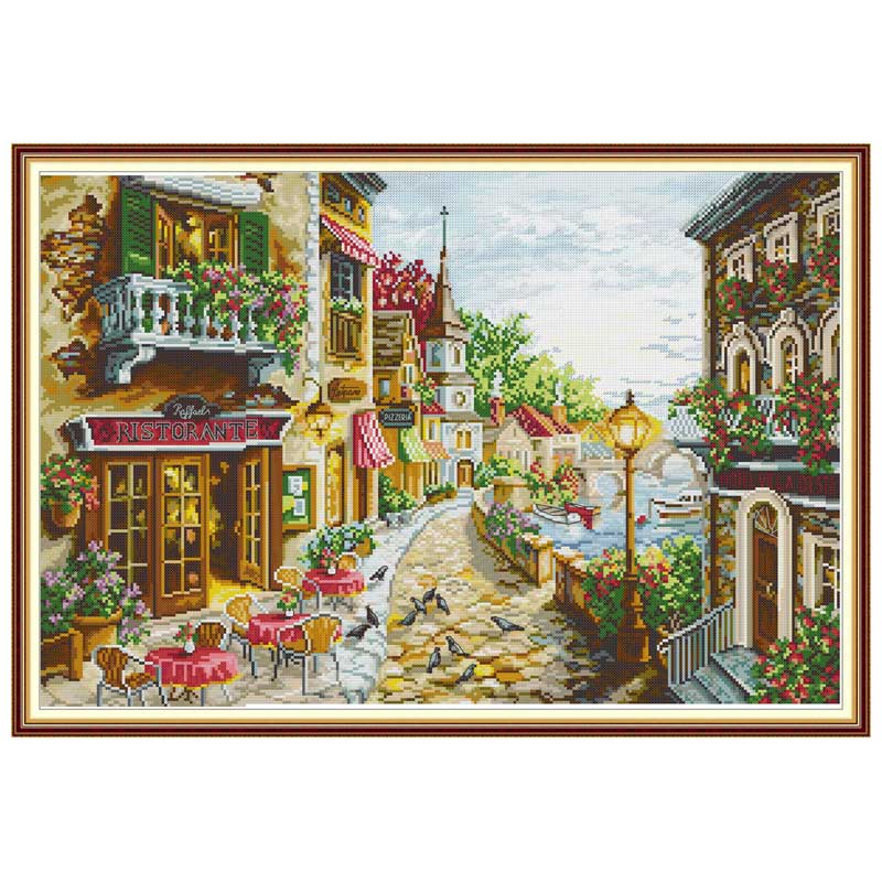 Sokak yan restoran desenler sa - Embroidery Tas incelemesi ve fiyatı