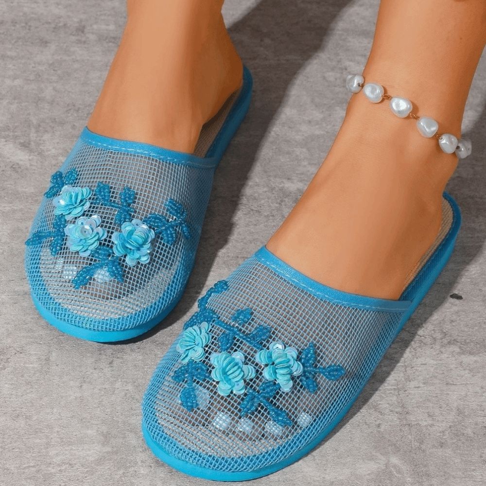 Moda Çiçek Nakışlı File Sandal - Embroidery Love incelemesi ve fiyatı